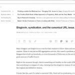 feedly image displaying link and content view