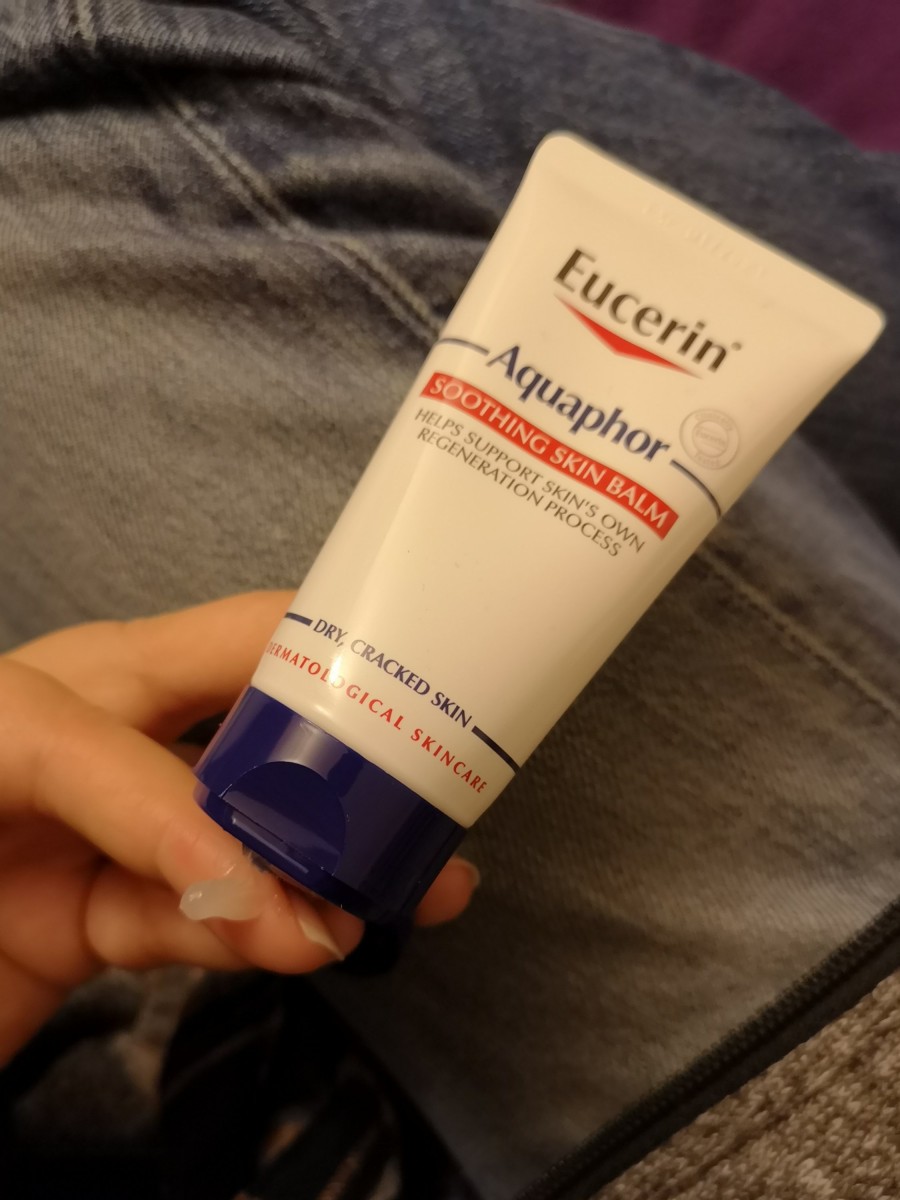 Tube of Eucerin Aquaphor soothing skin balm