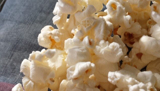 home made popcorn in a bowl