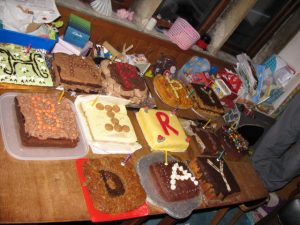 birthday cakes.
