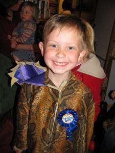 wearing a badge
