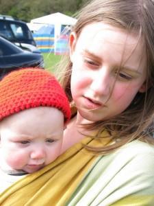 Baby and girl