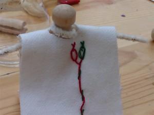 finished dressed Nazca peg doll