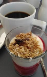granola and coffee
