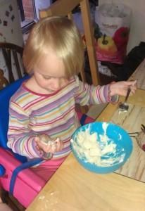 flour and water Smallest doing mixing