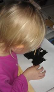 scottishscratchmagnet Scratch art magnet from Baker Ross in shape of a castle