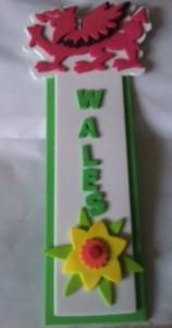 welshbookmark Welsh foam bookmark from Baker Ross complete with dragon and daffodil