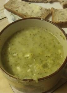 Broccoli and not quite stilton soup. 