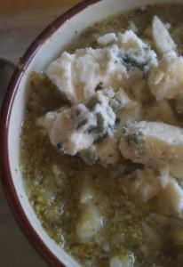home made broccoli and stilton soup