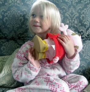 Peppa Pig gets a cuddle