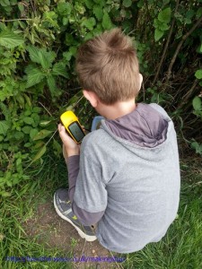small and his new favourite gadget