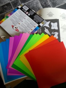 origami paper rainbow