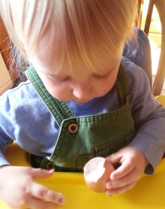 stuffing an egg