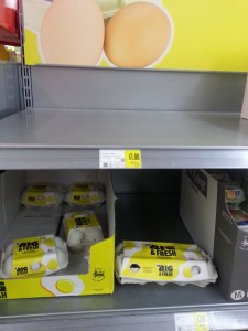 empty egg shelf