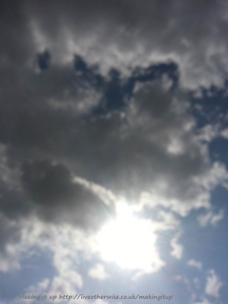 sun through clouds