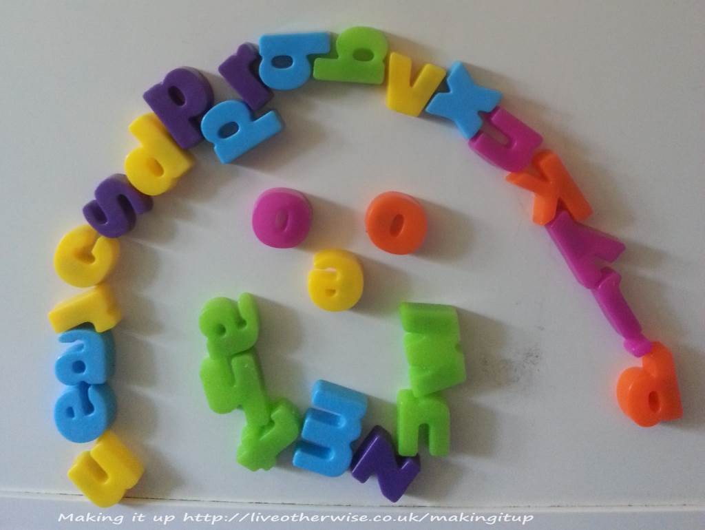 letters smiley face
