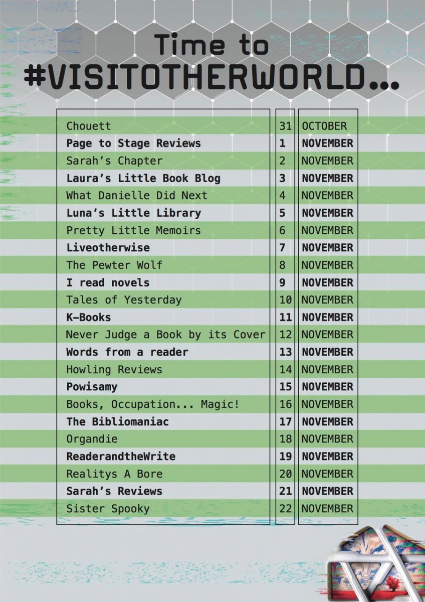 Banner listing stops on blogtour